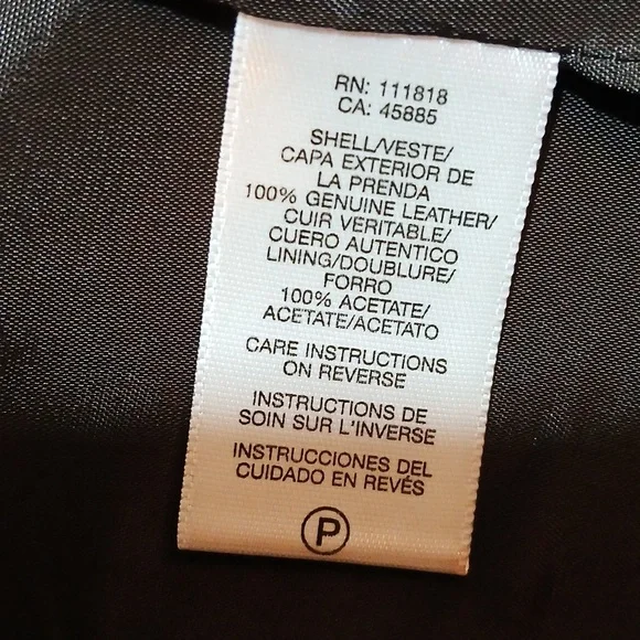 Michael Kors Dark Brown Leather Vest. Sz. Large - Picture 7 of 8